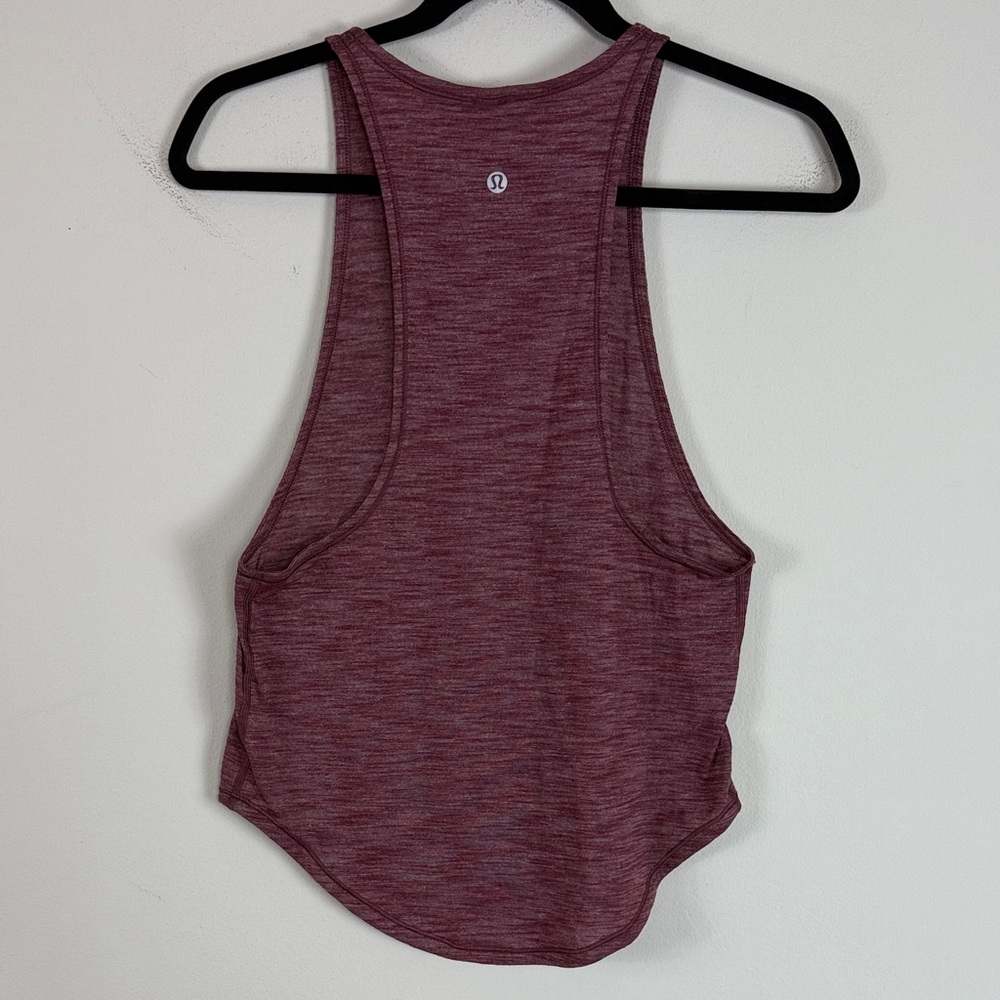 lululemon Sweat Date in Heather Burgundy Racerback Tank Top Size 6